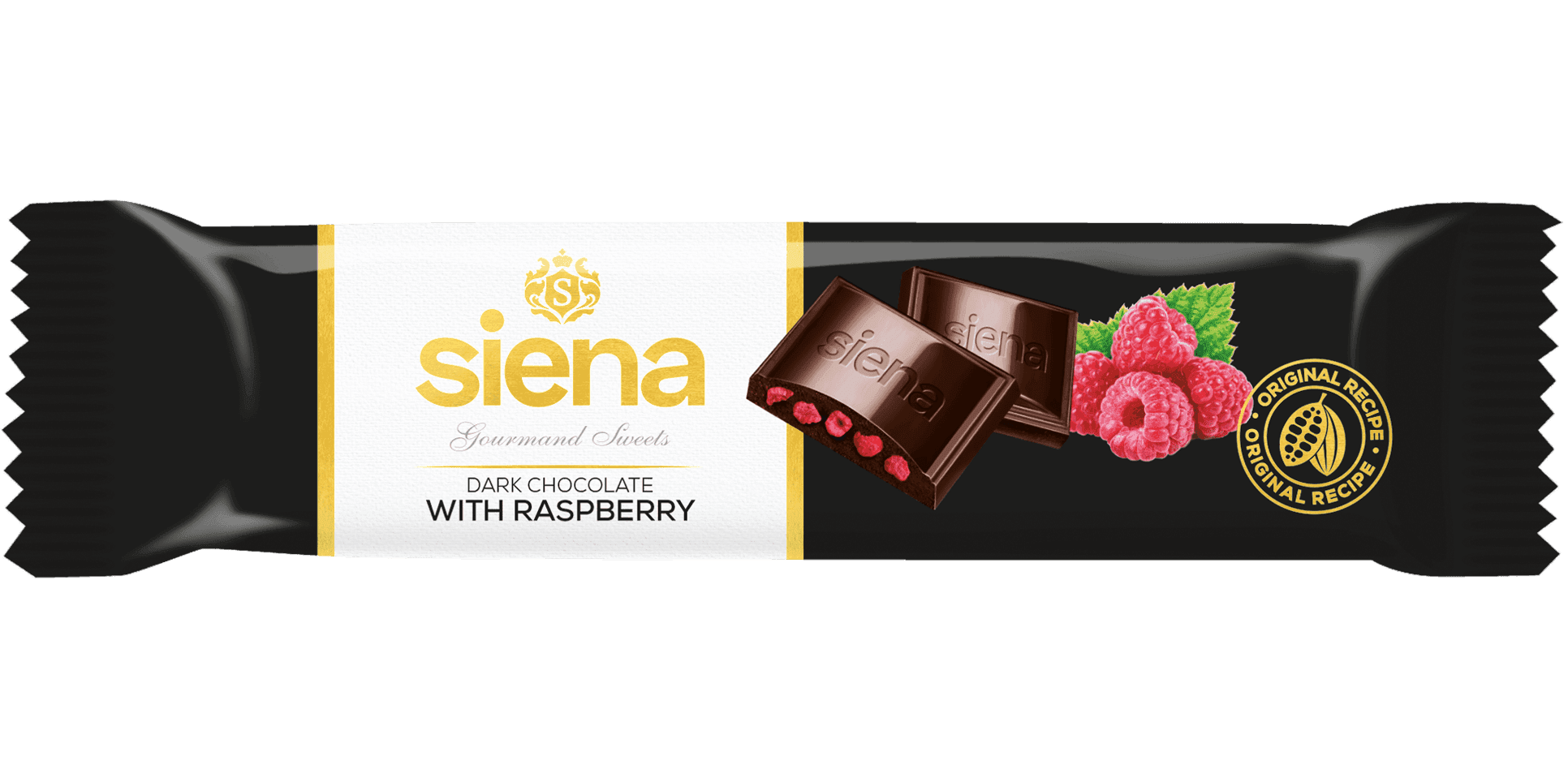 Siena étcsokoládé málnával 37g